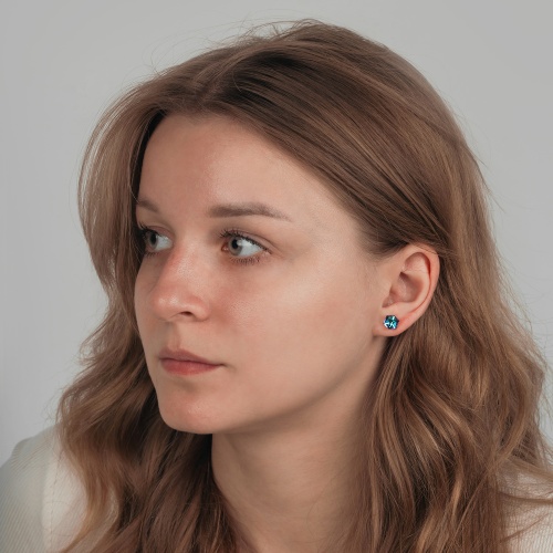 Пусеты Fiore Luna Crystal Blue, SWE0127/2 B S фото 2